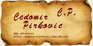 Čedomir Pirković vizit kartica